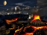 Escape from Volcano Erupting